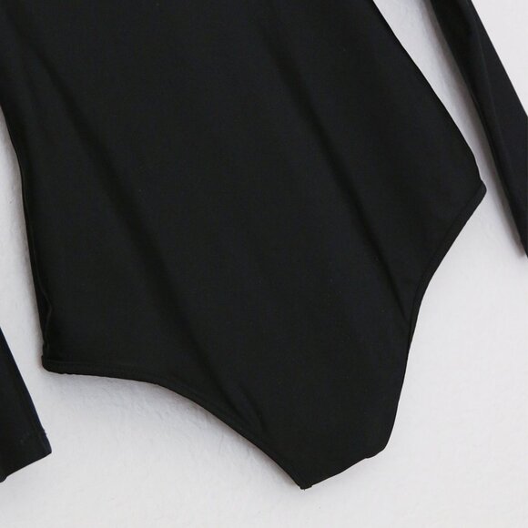 LYRA Swim Sofia One Piece Long Sleeve Black Swimsuit S Half Zip UPF 50+ Modest - Picture 10 of 14